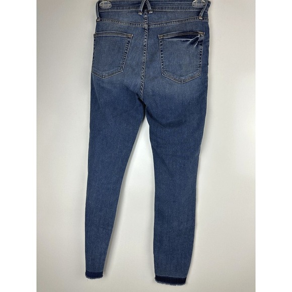 Good American Good Legs High Rise Split Hem Crop Skinny Jeans Womens Size 6 / 28 - Picture 9 of 13